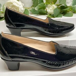 SAS Sonya Black patented Leather Pumps 7.5 M
